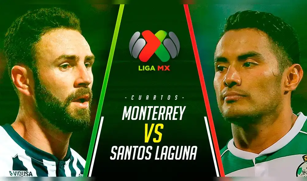 Monterrey y Santos Laguna se enfrentan por el pase a semifinales de la Liga MX. Foto: Composición