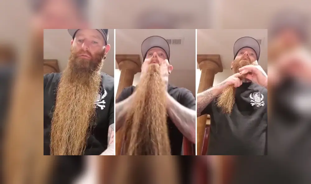 A través de Facebook este hombre mostró cómo ocultar su barba para pasar desapercibido frente a los demás.