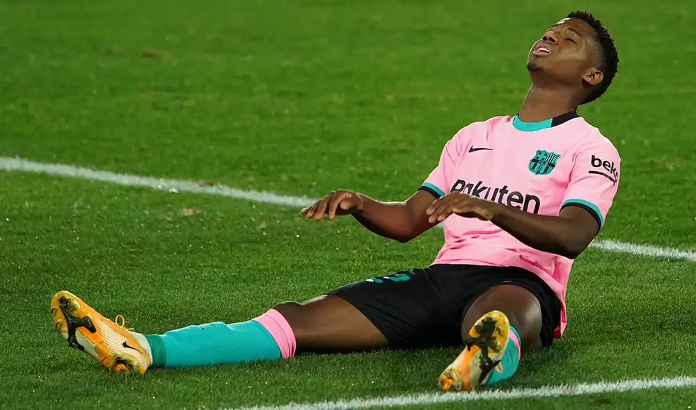 Ansu Fati jugó solo el primer tiempo del duelo entre Barcelona y Real Betis por LaLiga. Foto: AFP