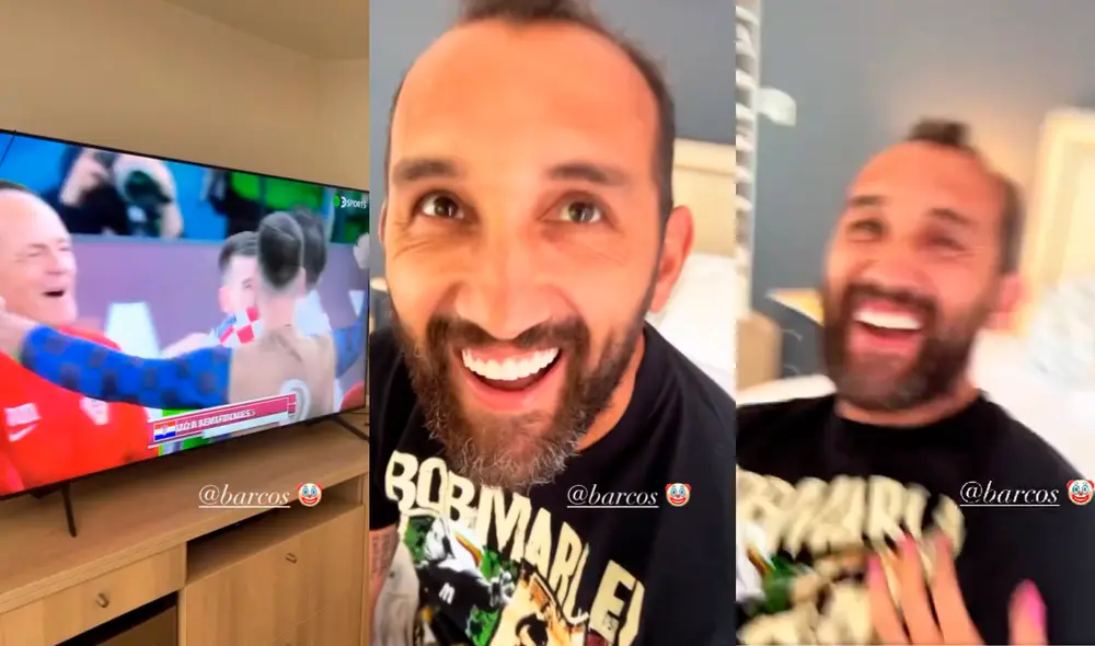 Hernán Barcos no ocultó su risa tras eliminación del Scratch. Foto: composición/captura Instagram Hernán Barcos no ocultó su risa tras eliminación del Scratch. Foto: composición/captura Instagram