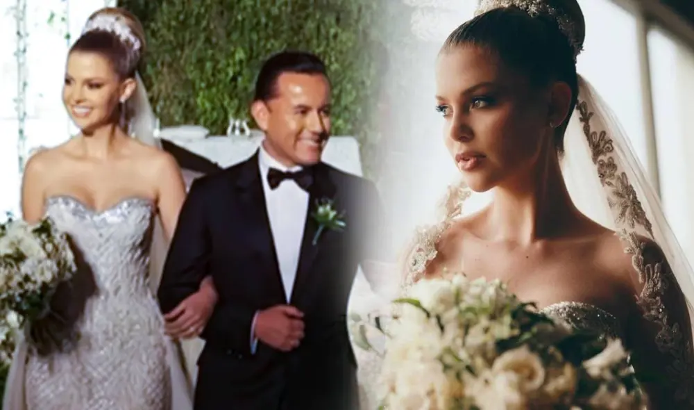 Brunella Horna lució una exclusiva prenda del diseñador que también vistió a Ana Siucho en su boda con Edison Flores. Foto: composición LR/Brunella Horna/Instagram