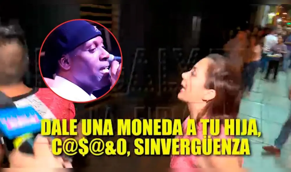 La mujer le hizo un fuerte escándalo al salsero tildándolo de "sinvergüenza" por no encargarse económicamente de su hija.