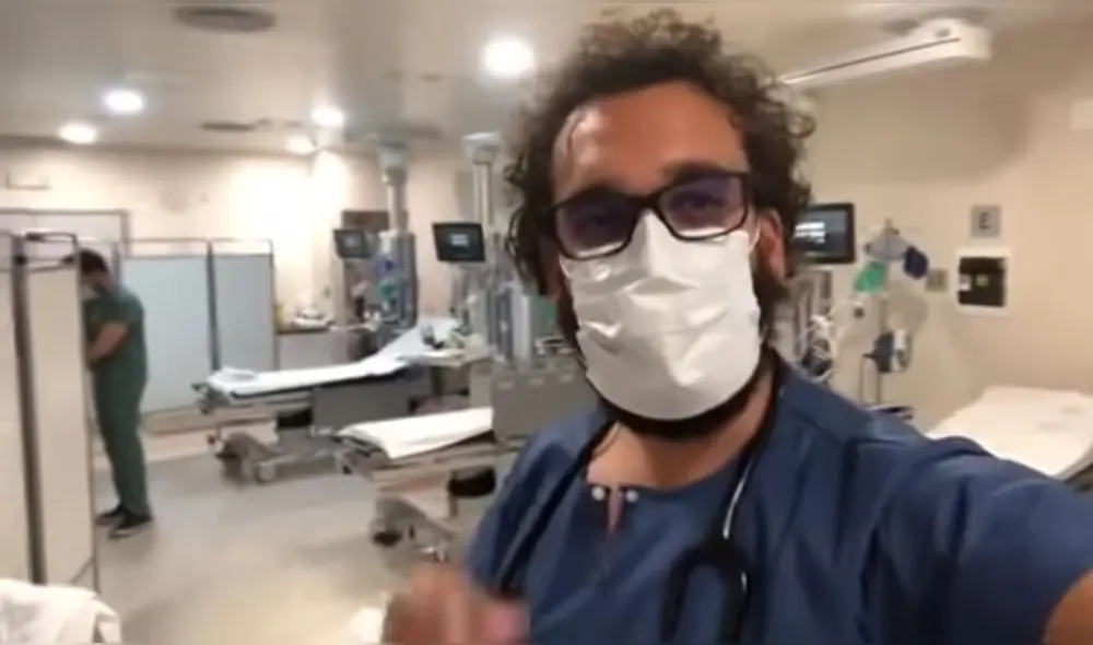 Médico español demandó que el gobierno ha limitado los implementos para atender la pandemia. Foto: Captura.