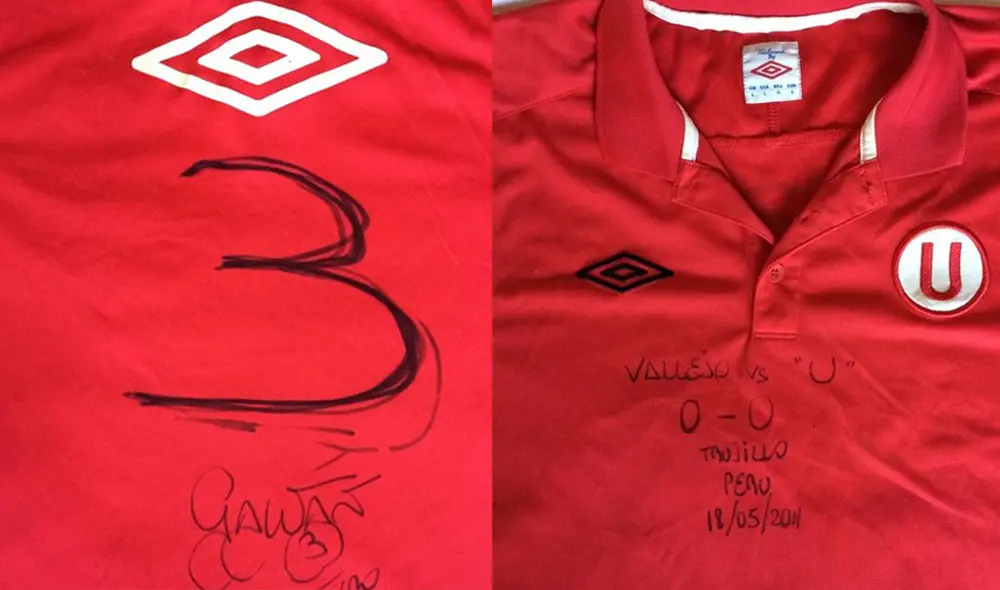 Galván conservó dicha camiseta como uno de sus recuerdos más valiosos de su paso por Universitario. Foto: Instagram.