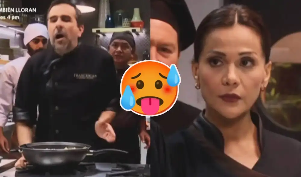 Diego Montalbán volvió a ponerse emocionado tras probar el arroz chaufa de Charito en el reciente episodio de "Al fondo hay sitio". Foto: composición LR/América TV