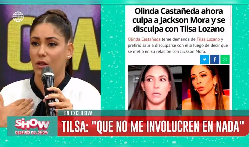 Tilsa Lozano sobre Jackson y Olinda: “Han manchado mi honra” Tilsa Lozano sobre Jackson y Olinda: “Han manchado mi honra”
