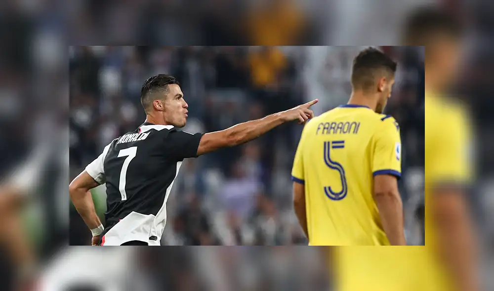 Cristiano Ronaldo le dio la victoria a la Juventus en el duelo contra la Hellas Verona.
