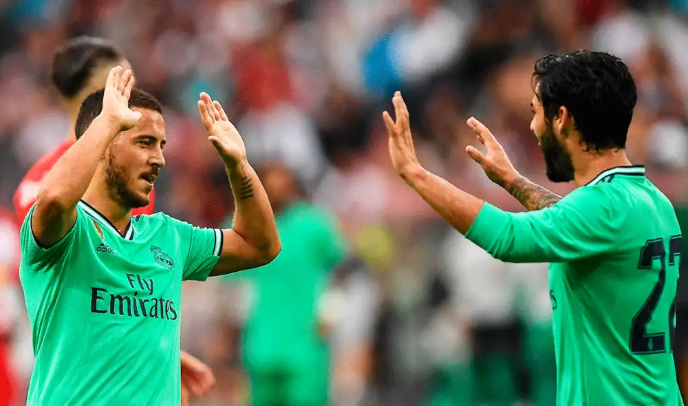 Eden Hazard expresó su felicidad tras marcar su primer gol con camiseta del Real Madrid. | Foto: EFE Eden Hazard expresó su felicidad tras marcar su primer gol con camiseta del Real Madrid. | Foto: EFE