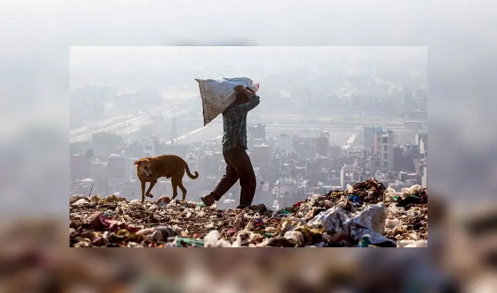 India tiene la montaña de basura más grande del mundo. Foto: AFP.