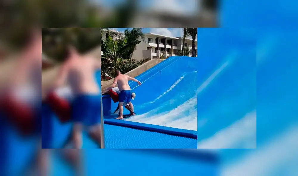 Youtube: Un hombre intenta aprender a surfear en ola artificial y tiene terrible final [VIDEO]