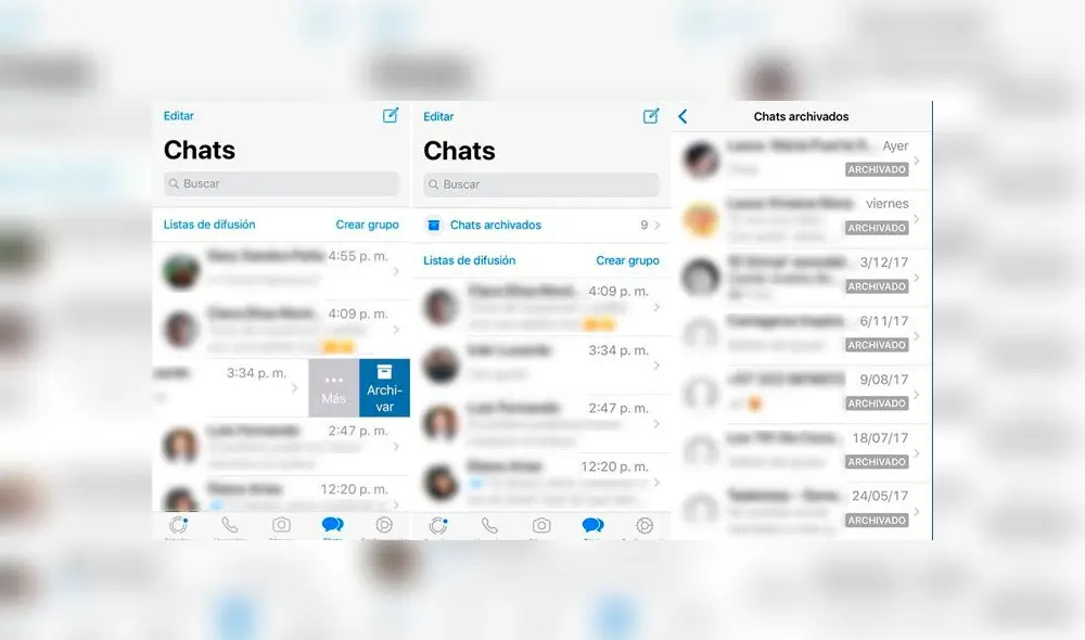 Solo debes archivar tus chats de WhatsApp.