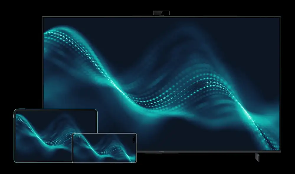 El televisor se puede sincronizar con el smartphone y otros dispositivos. Foto: Huawei El televisor se puede sincronizar con el smartphone y otros dispositivos. Foto: Huawei