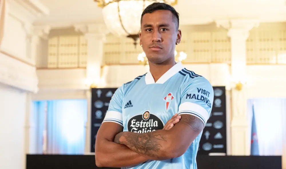 Renato Tapia posó con la camiseta del Celta de Vigo. (Créditos: Twitter Renato Tapia)