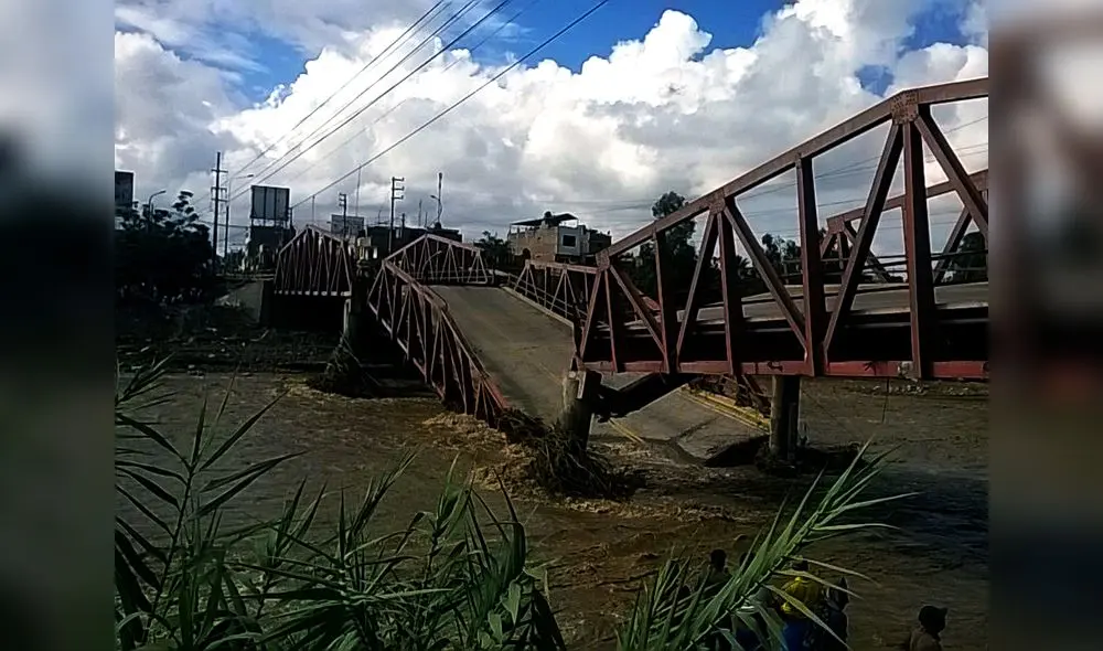 Los pobladores aislados luego del colapso del puente Virú