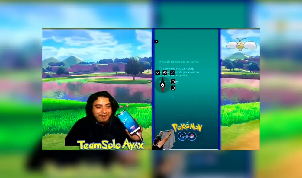 Jugador 'fly' es baneado en vivo durante el GO Fest 2020 de Pokémon GO. Foto: TeamSolo Ayax. Jugador 'fly' es baneado en vivo durante el GO Fest 2020 de Pokémon GO. Foto: TeamSolo Ayax.