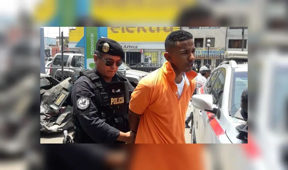 Sujeto dijo llamarse Daniel Enrique Camacho Campero. Él presenta antecedentes por robo agravado. (Foto: PNP)