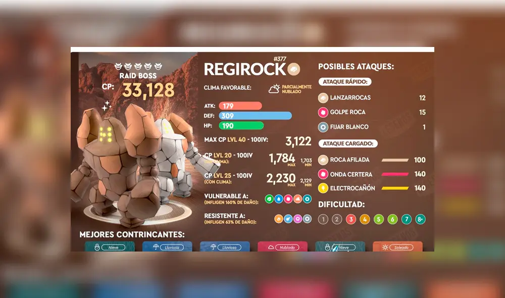 Captura a Regirock en su versión shiny antes del 4 de noviembre. Captura a Regirock en su versión shiny antes del 4 de noviembre.