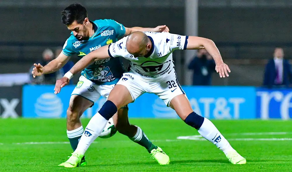 León y Pumas se enfrentan en el Estadio Olímpico Universitario. Foto: Twitter León