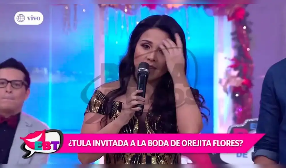 Tula Rodríguez se desmaya luego de recibir mensaje de Edison Flores. Foto: América TV Tula Rodríguez se desmaya luego de recibir mensaje de Edison Flores. Foto: América TV