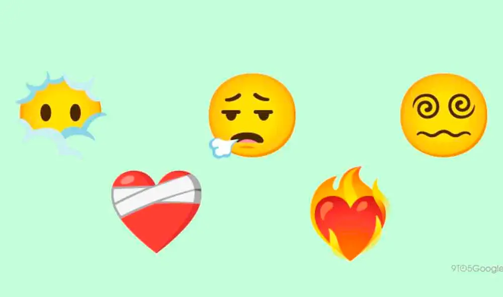 Los cincos nuevos emojis desvelados por la propia Google. (Fotos: 9to5Google) Los cincos nuevos emojis desvelados por la propia Google. (Fotos: 9to5Google)