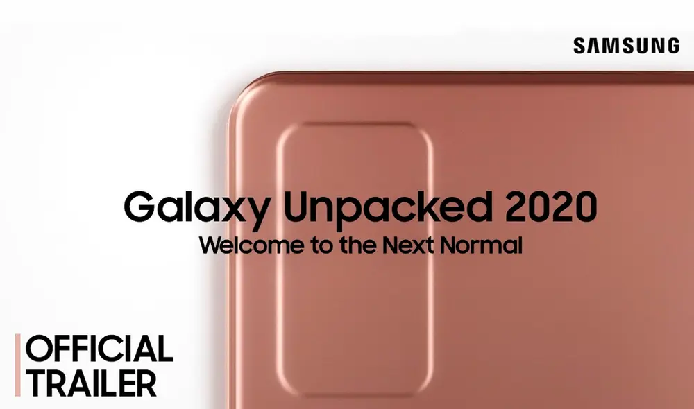 El Galaxy Unpacked 2020 se celebrará este 5 de agosto.| Foto: Samsung Galaxy Note 20