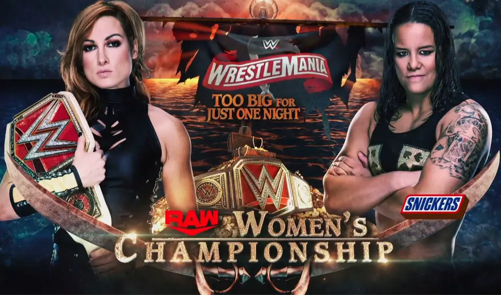 WrestleMania 36: Becky Lynch (c) vs. Shayna Baszler por el título femenino de Raw. | Foto: WWE