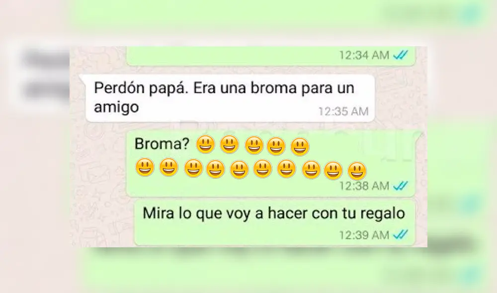 WhatsApp: muchacha le juega pesada broma a su padre y él reacciona así [FOTOS]