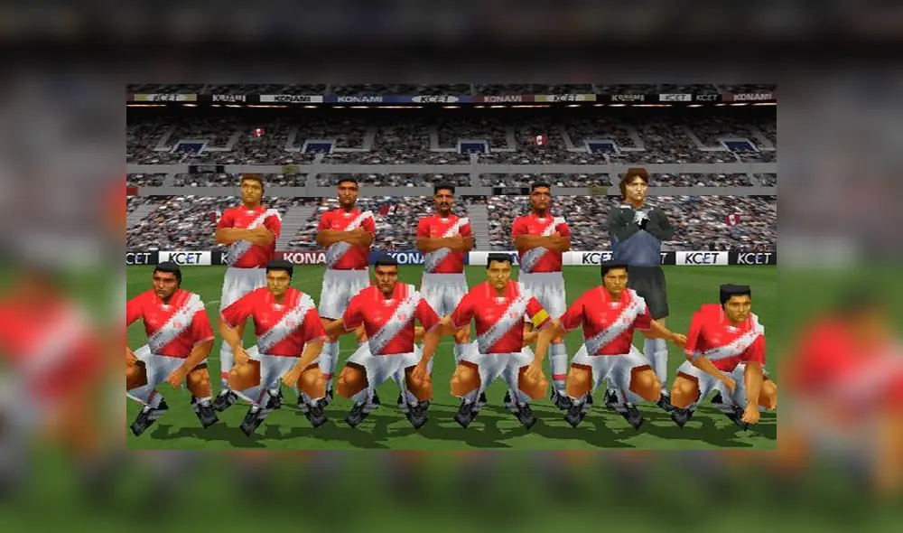 Selección peruana en secuela de Winning Eleven 3: Final Ver. Foto: Captura.
