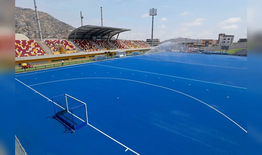 Mautino aseguró que las canchas de hockey reciben mantenimiento adecuado. Foto: Lima 2019.