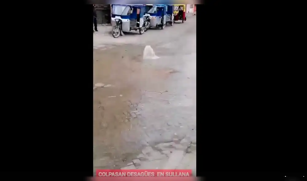 El colapso del desagüe fue en la calle Balta y transversal Piura en Sullana. El colapso del desagüe fue en la calle Balta y transversal Piura en Sullana.