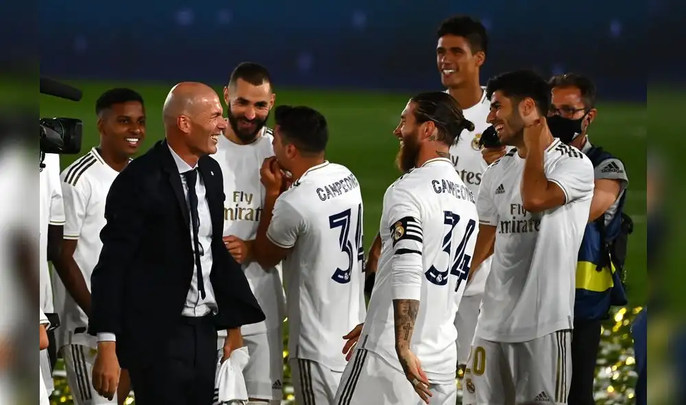 Real Madrid campeón de la Liga Santander 19-20. Foto: AFP Real Madrid campeón de la Liga Santander 19-20. Foto: AFP