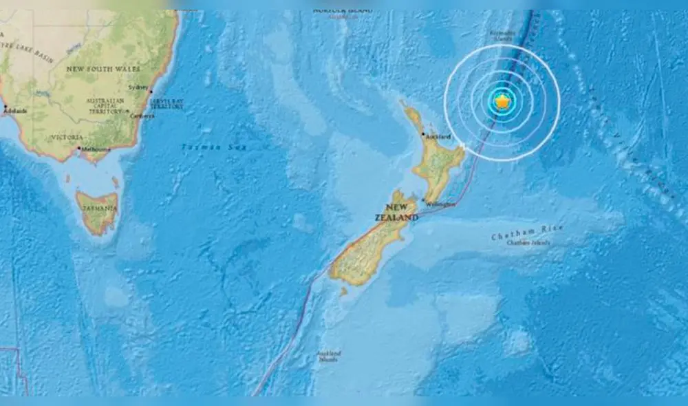 Un terremoto de magnitud 6,2 sacude las islas Kermadec, en Nueva Zelanda