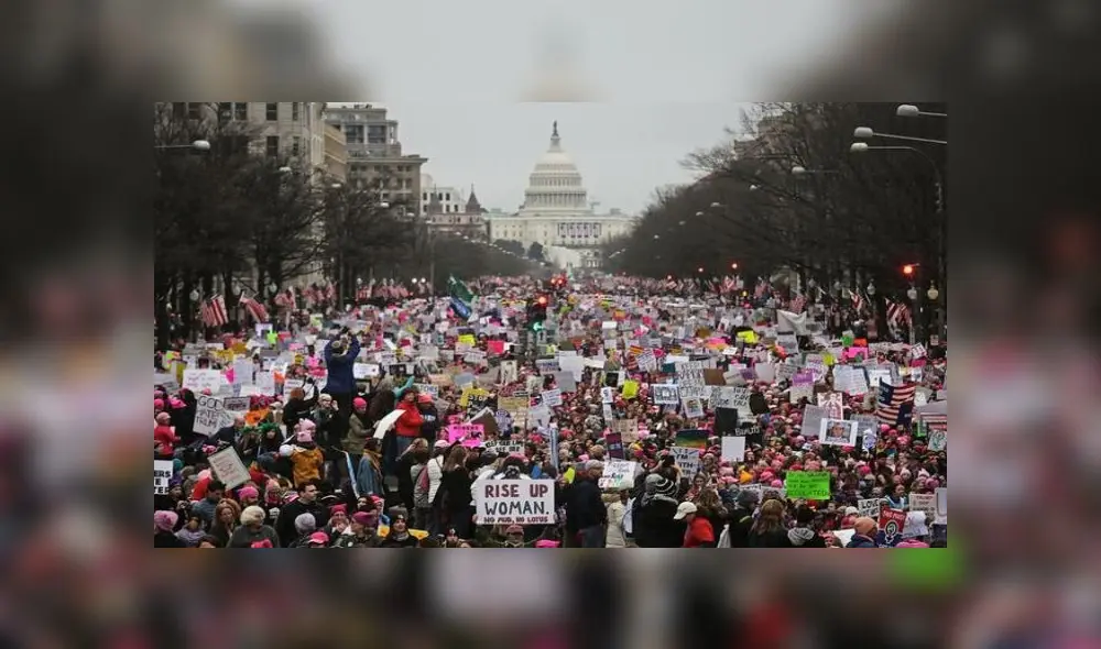 Museo de Washington borra mensajes contra Trump en fotografía que registró la ‘Marcha de las Mujeres’
