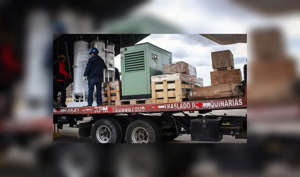 Plantas de oxígeno llegan a la región Junín, Perú.