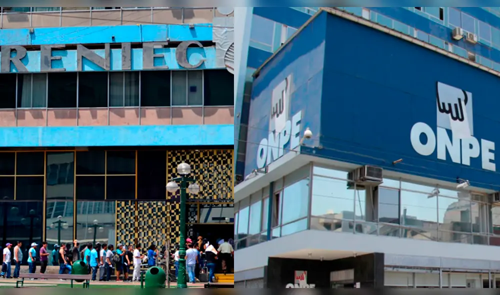 ONPE y Reniec Fotos: Andina