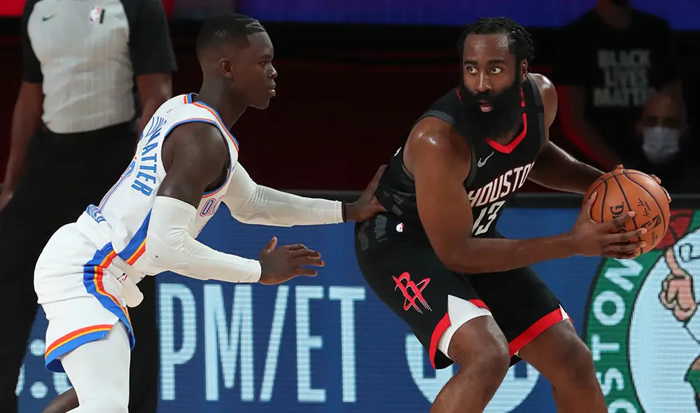 Houston Rockets vs Oklahoma City Thunder por el Game 7 de los Playoffs de la NBA. Foto: AFP Houston Rockets vs Oklahoma City Thunder por el Game 7 de los Playoffs de la NBA. Foto: AFP