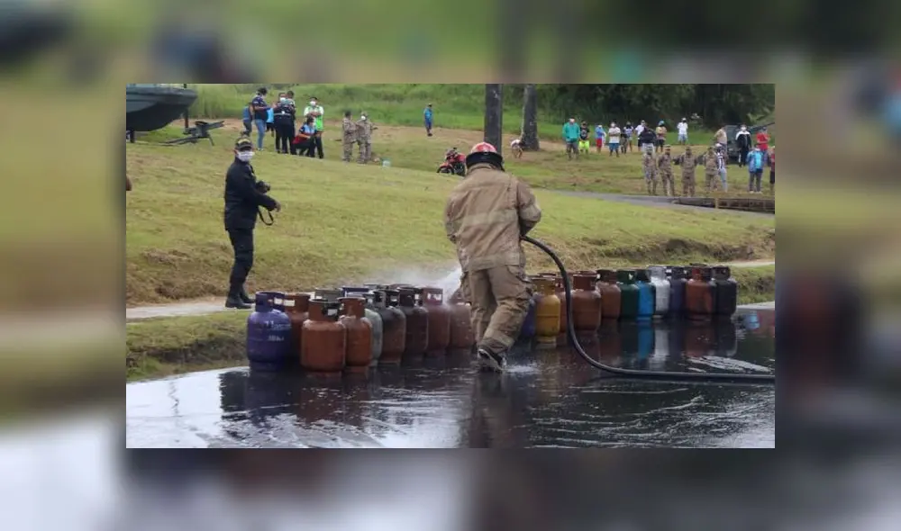 El mal manejo de uno de los balones generó la chispa que desató el incendio. Foto: Municipalidad distrital de Belén.