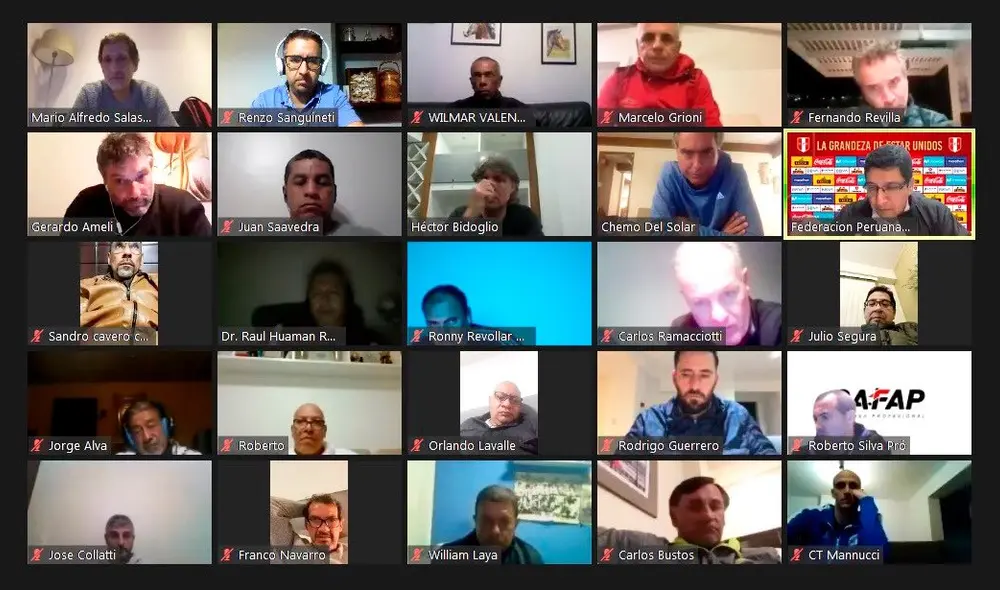 Reunión de entrenadores. Foto: Liga 1