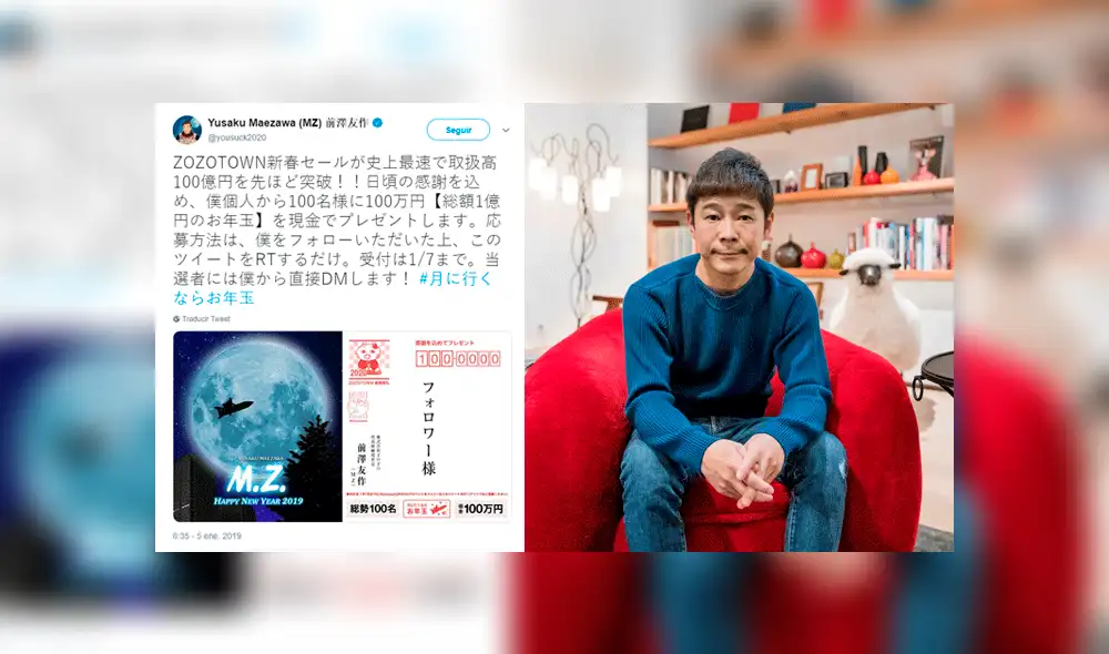 Twitter: Yusaku Maezawa y su truco para tener el tuit más compartido de la historia