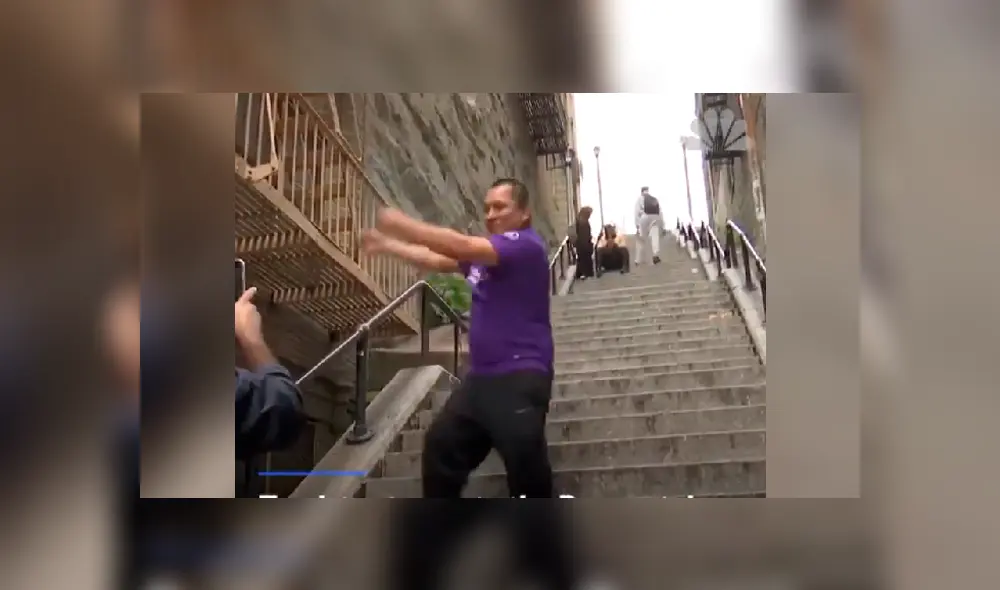 Facebook viral: hincha de Alianza Lima se graba bailando como el Joker de Joaquin Phoenix en escaleras de Nueva York
