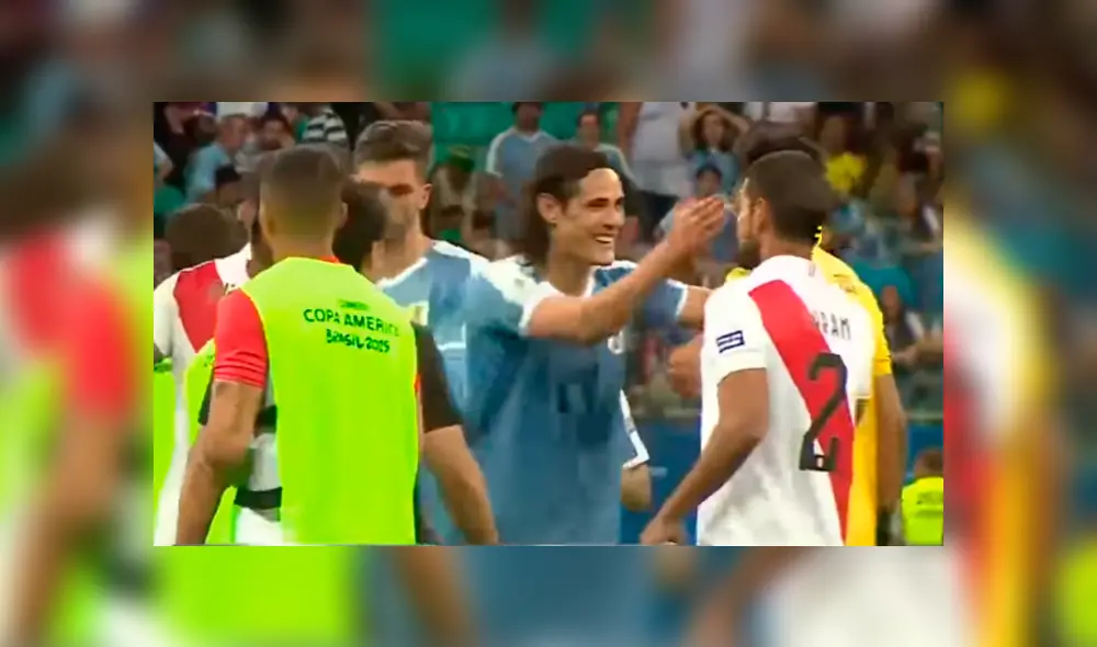 Edinson Cavani felicitó a la selección peruana tras quedar fuera de la Copa América 2019.