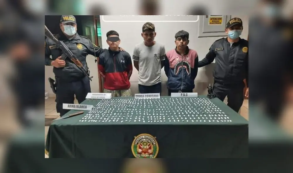 Sujetos fueron capturados por la Policía. (Foto: PNP) Sujetos fueron capturados por la Policía. (Foto: PNP)