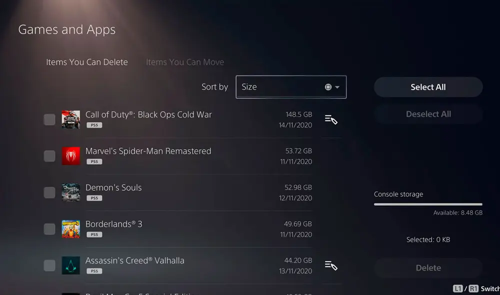 Reporte viene de parte de un reportero australiano. La PS5 solo ofrece 664 GB de espacio de almacenamiento. Foto: Press-Start Australia