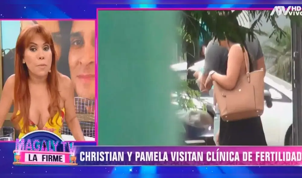 El cumbiambero Christian Domínguez y Pamela Franco fueron captados por las cámaras de Magaly Medina visitando una clínica de fertilidad.
