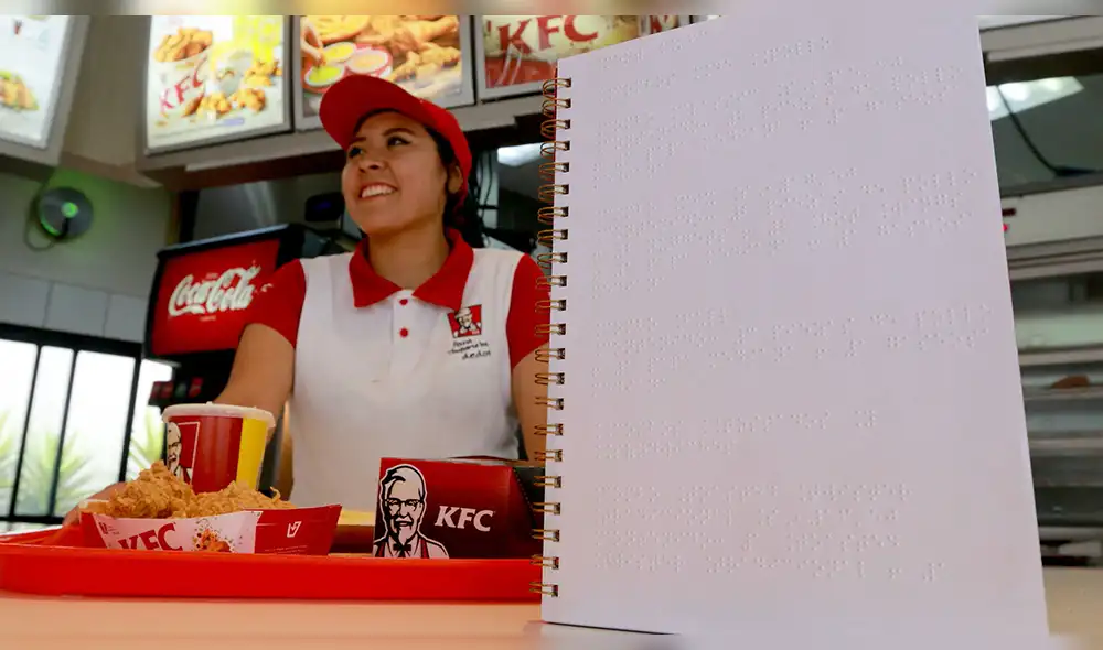 KFC Perú incorpora cartas en braille en todos sus locales a nivel nacional