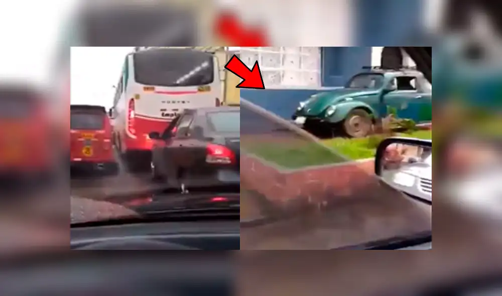 Indignación por peruano que condujo su auto sobre la vereda para evitar el tráfico [VIDEO]