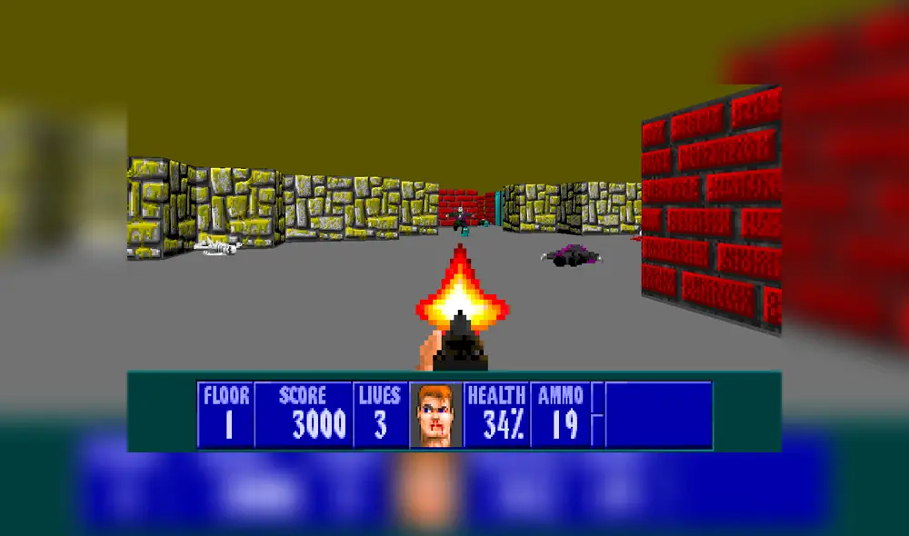 Wolfenstein 3D (primer motor '3D' de Id Software, 1992)