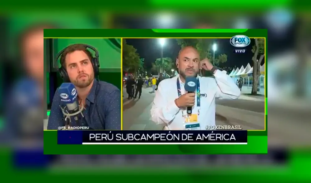 Ocurrió en una transmisión en vivo tras la final de la Copa América 2019. Foto: Fox Sports/Twitter