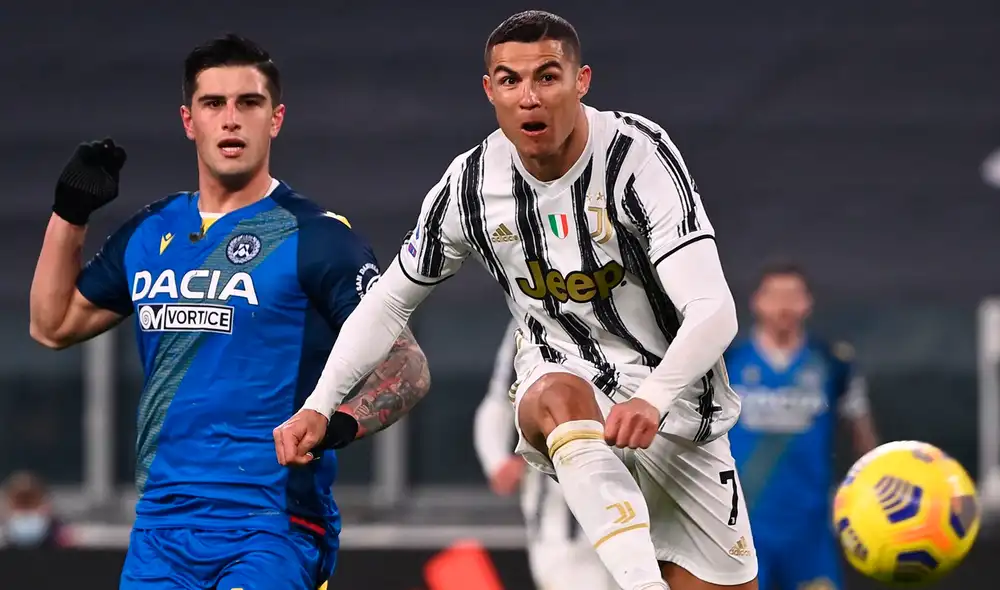 Cristiano Ronaldo marcó su gol número 13 de la temporada con la Juventus en la Serie A. Foto: ESPN Cristiano Ronaldo marcó su gol número 13 de la temporada con la Juventus en la Serie A. Foto: ESPN