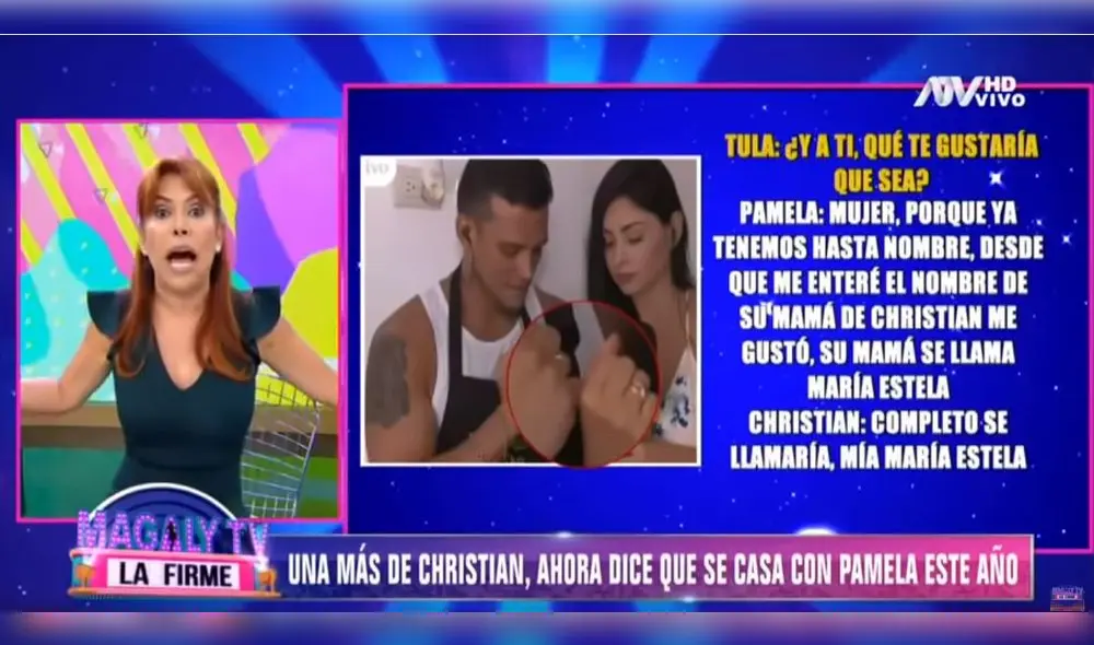 Magaly Medina se burló de Christian Domínguez. Foto. Captura.